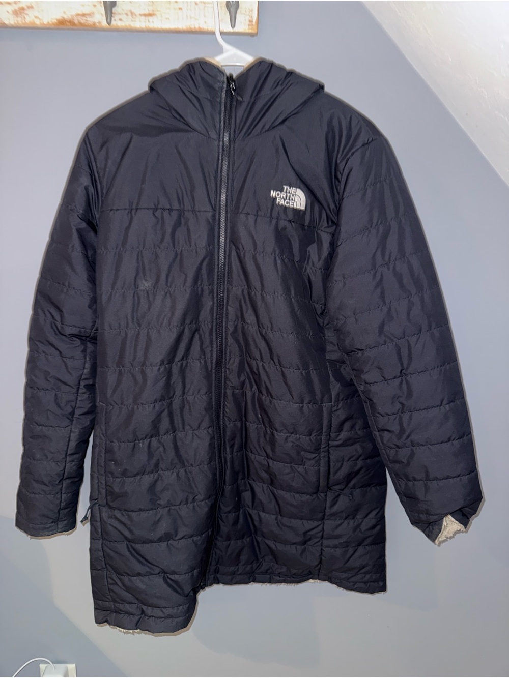 The North Face Black Quilted Hooded Puffer Jacket